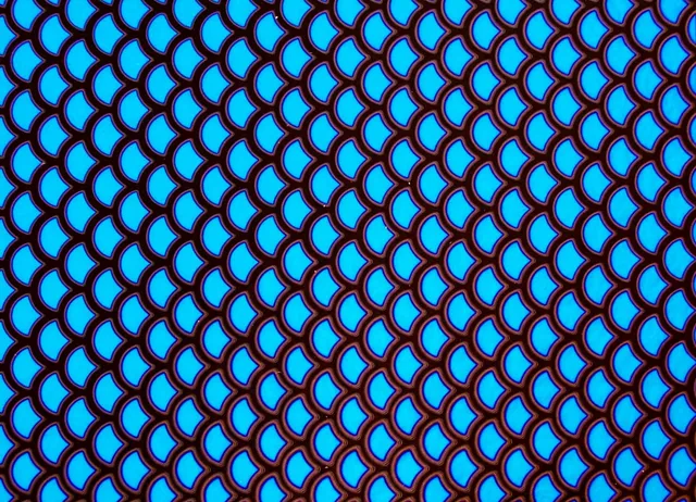 Cbs Borderline Scale vetro dicroico giallo blu quarter