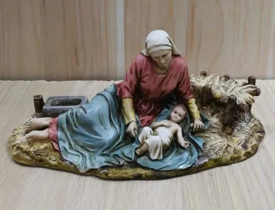 Ditta Montanini Natività 420-1545 Madonna statua presepe resina cm 15
