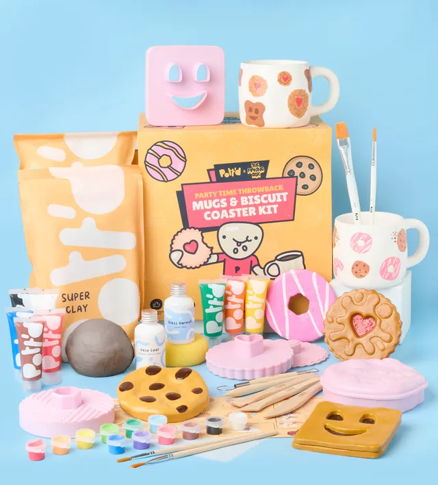 Pott'd Bundles Partyzeit kit ceramica tazze sottobicchieri