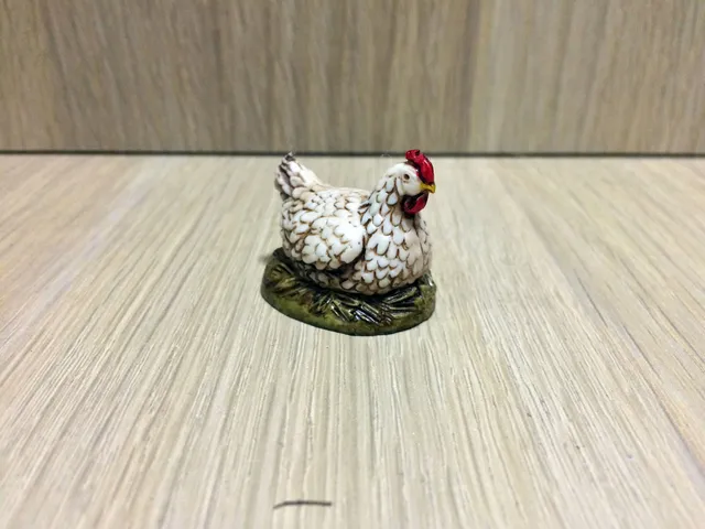 Ditta Montanini Animali Gallina 0204-004 statuina presepe