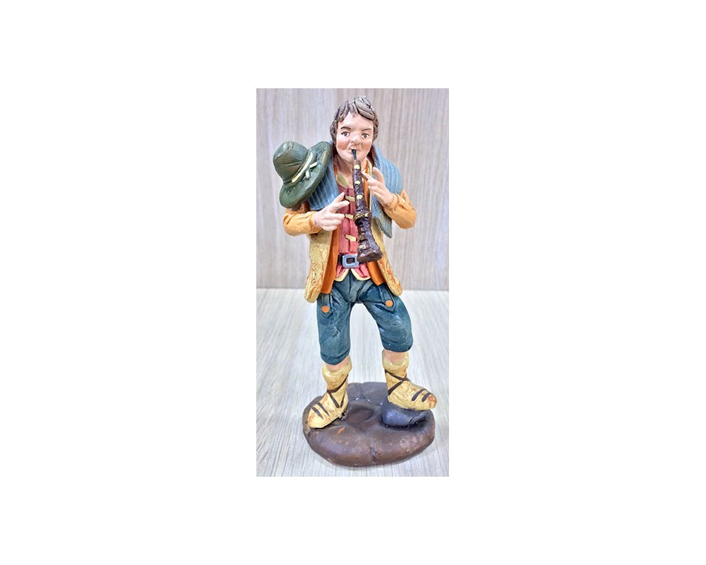 Ditta Montanini T1611 Pifferaio Pastore Terracotta 16 cm