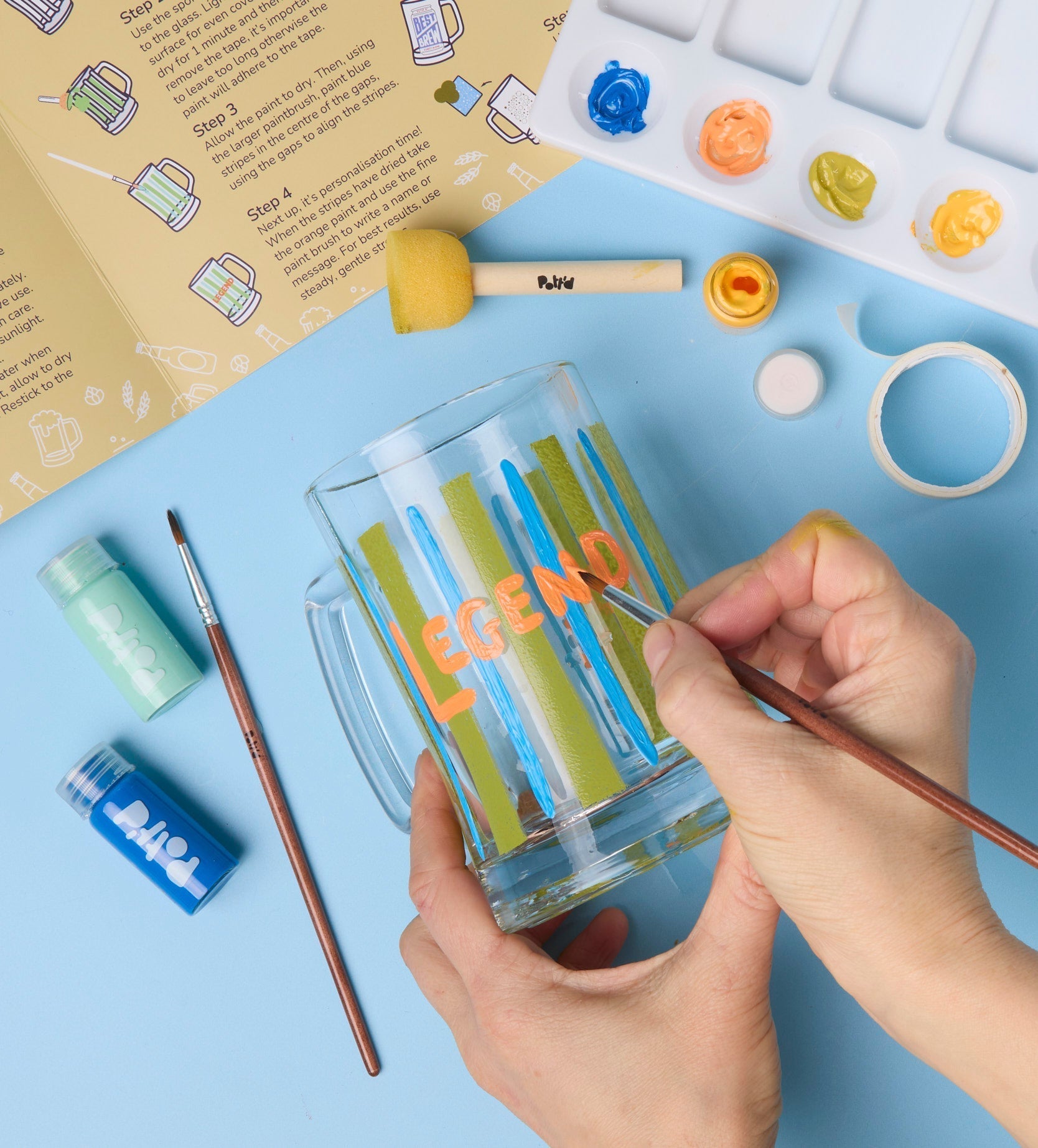 Pott'd Bundles Raise a Glass kit bicchieri vetro birra vino