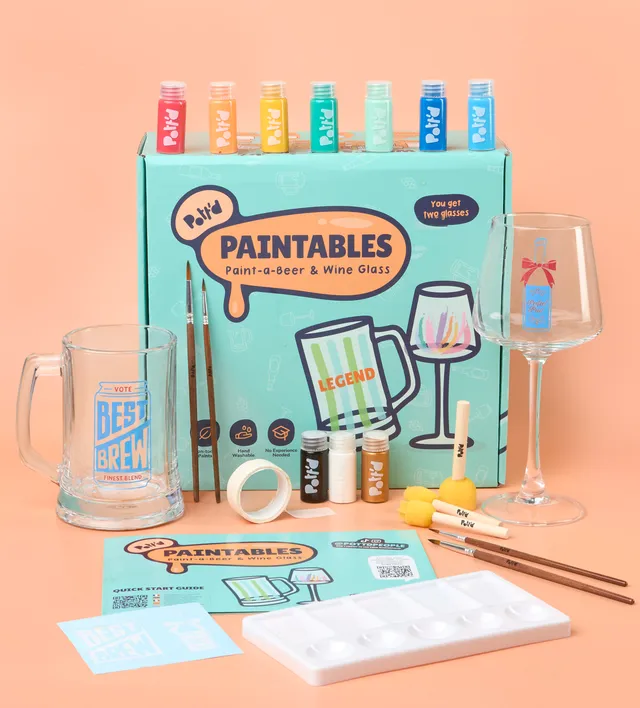 Pott'd Painting Kits kit pittura bicchieri birra e vino in vetro