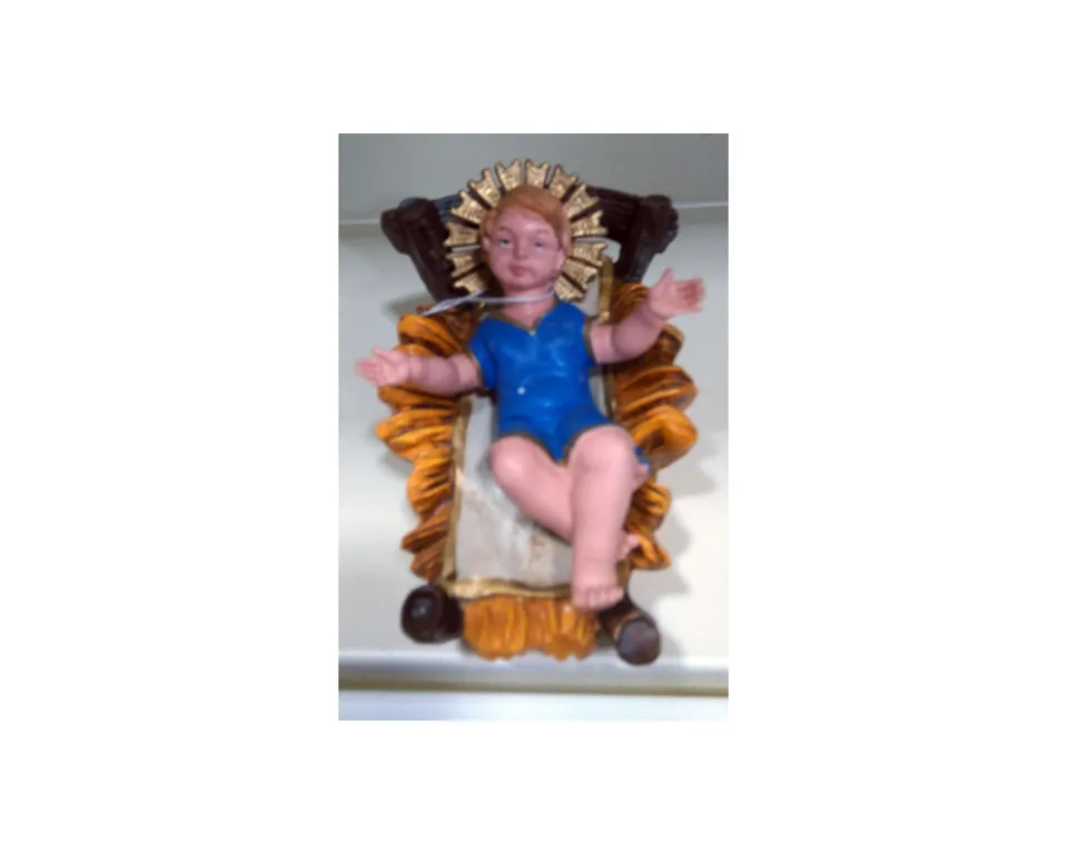 Ditta Montanini G313 bambino con culla carta pesta 20 cm