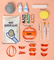 Pott'd Projects Calabaza kit argilla sottobicchieri zucca