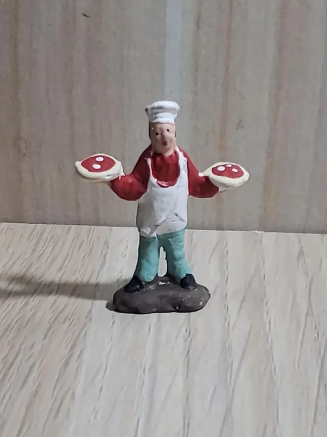 Ditta Montanini Pastori in terracotta TC30016 statuina Pizzaiolo