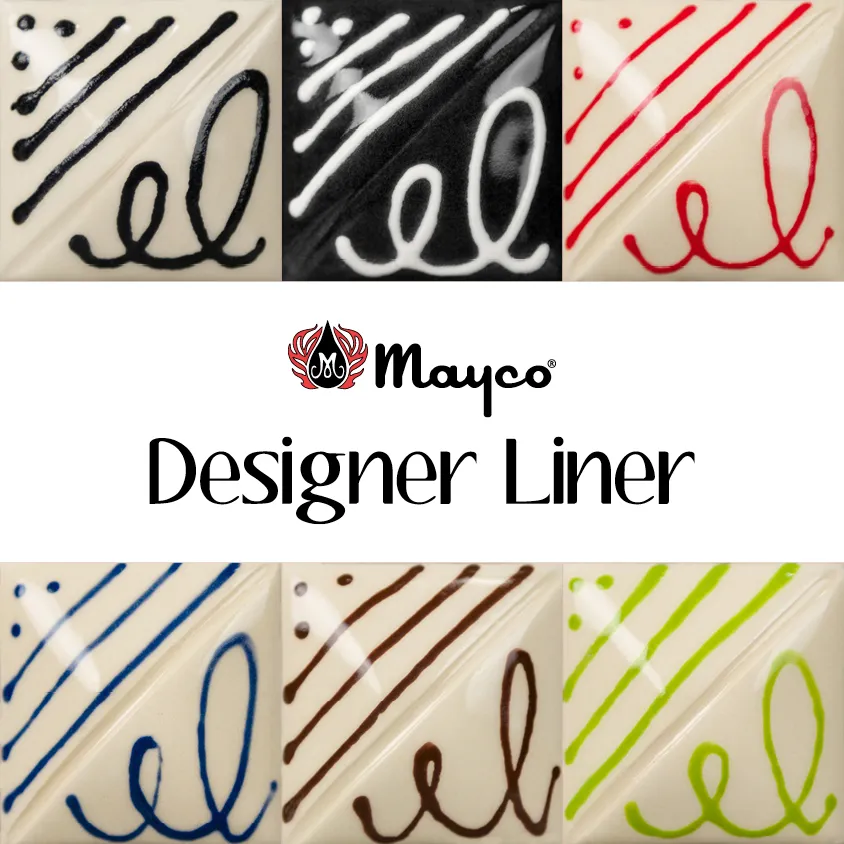 Mayco Designer Liner Kit liner ceramica tratto fine