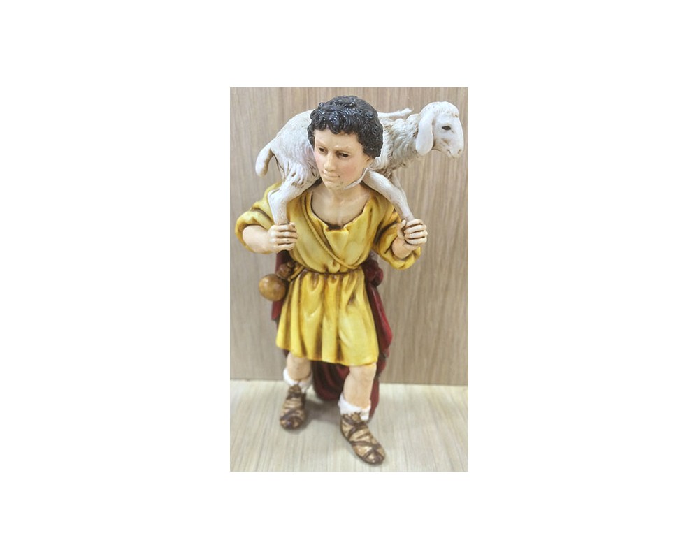 Montanini Pastori Landi 1310 Buon Pastore statuina 13 cm resina