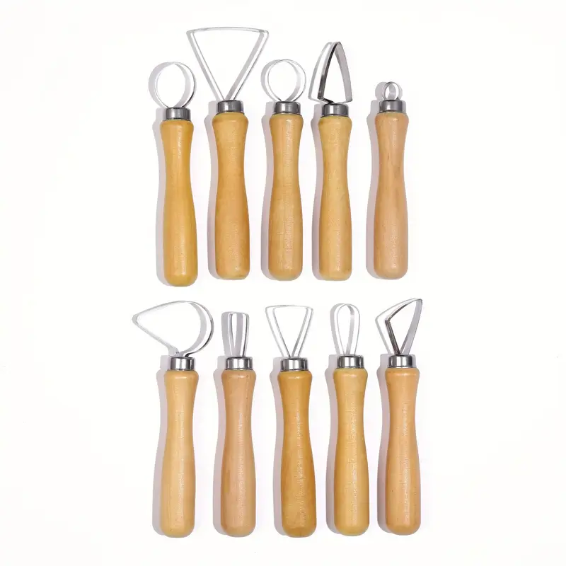 Cerama Strumenti Set intaglio 10 pezzi attrezzi argilla legno