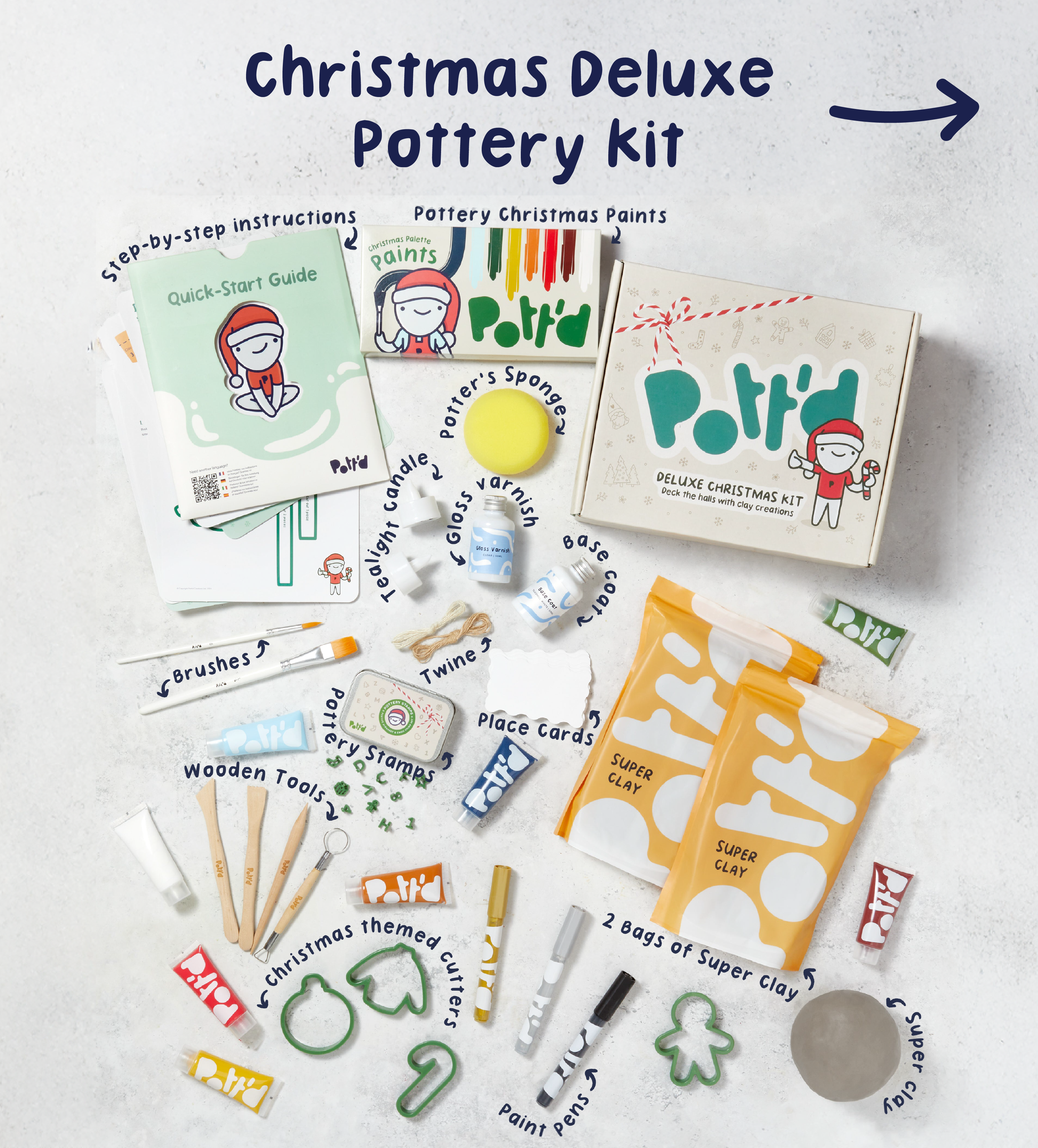 Pott'd Bundles Christmas kit ceramica vasellame e tazza gingerbread