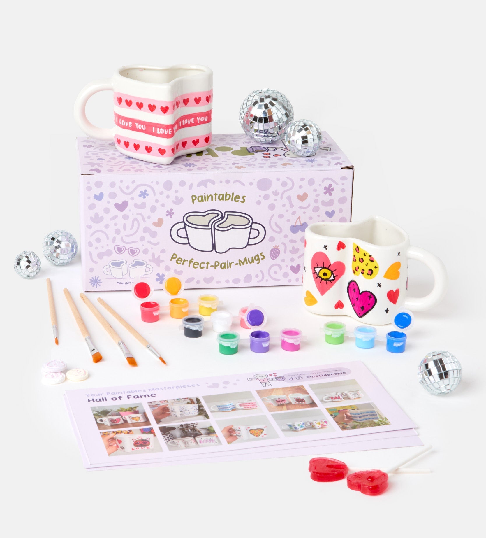 Pott'd Painting Kits Perfecte-Paar-Mokken x2 kit ceramica 2 tazze