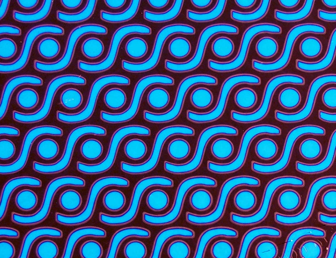 CBS Borderline Rings Yellow Blue vetro dicroico quarto foglio giallo blu