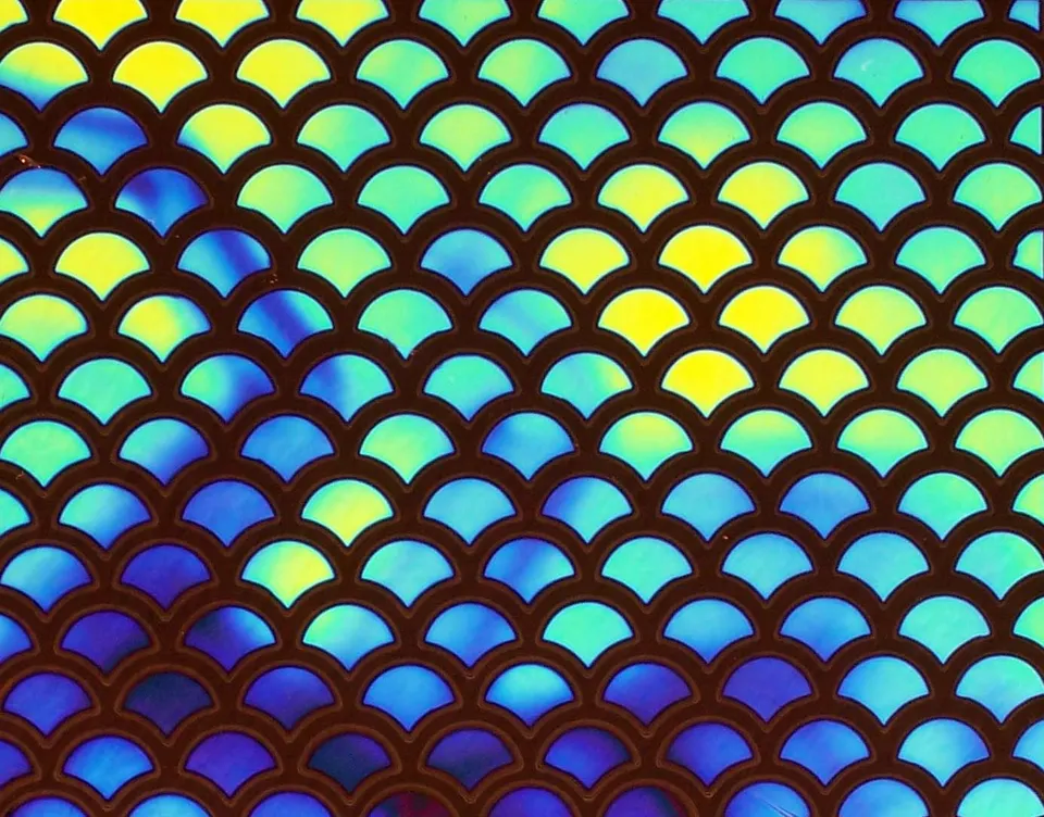 CBS Borderline Scale Cyan Copper vetro dicroico quarto foglio