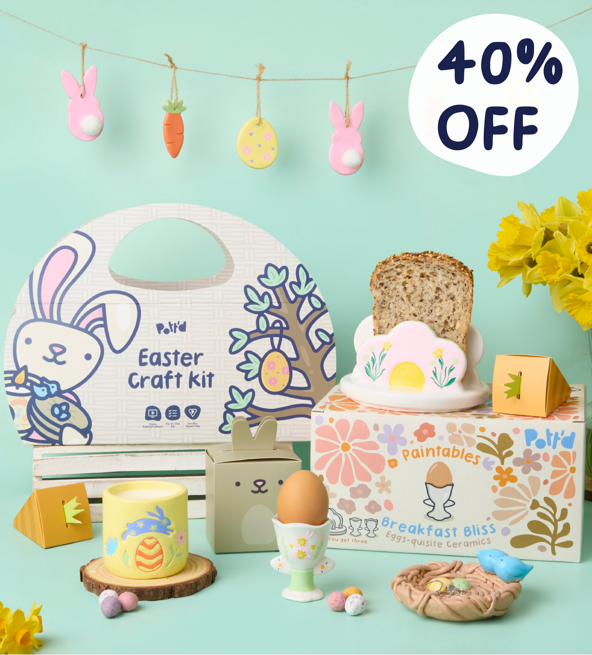 Pott'd Mattino di Pasqua Kit Lavoretti e Colazione