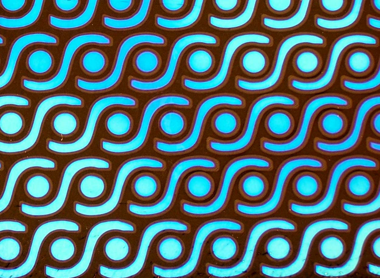 CBS Borderline Rings vetro dicroico quarto foglio Red Silver Blue