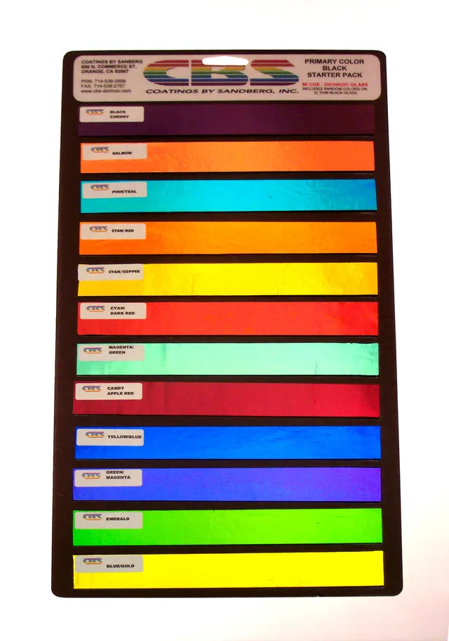 CBS Sample Sets vetro dicroico Primary Color Starter Pack 12 pezzi