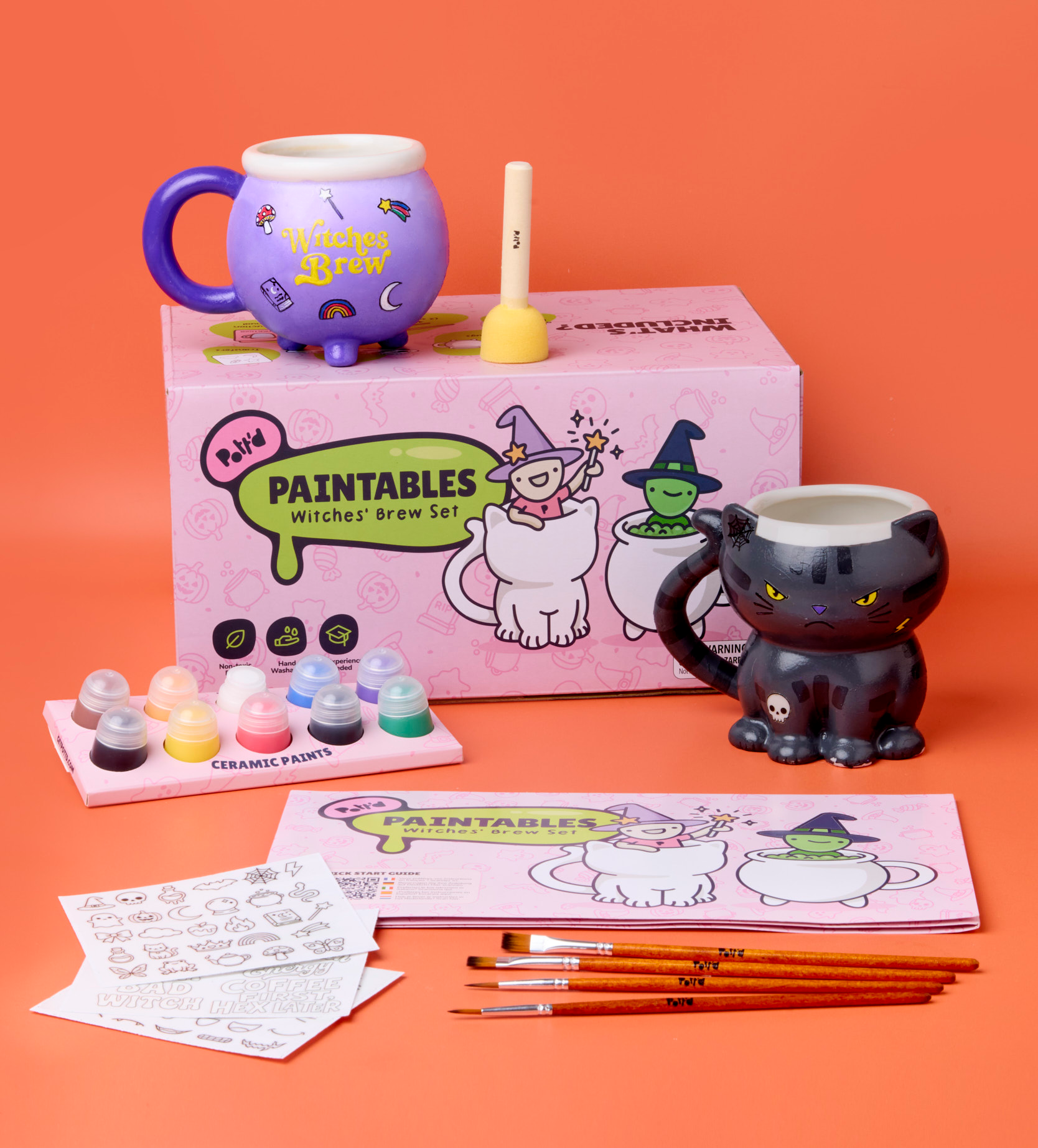 Pott'd Home Pottery Kits Hexenbräu-Set kit ceramica duo streghe