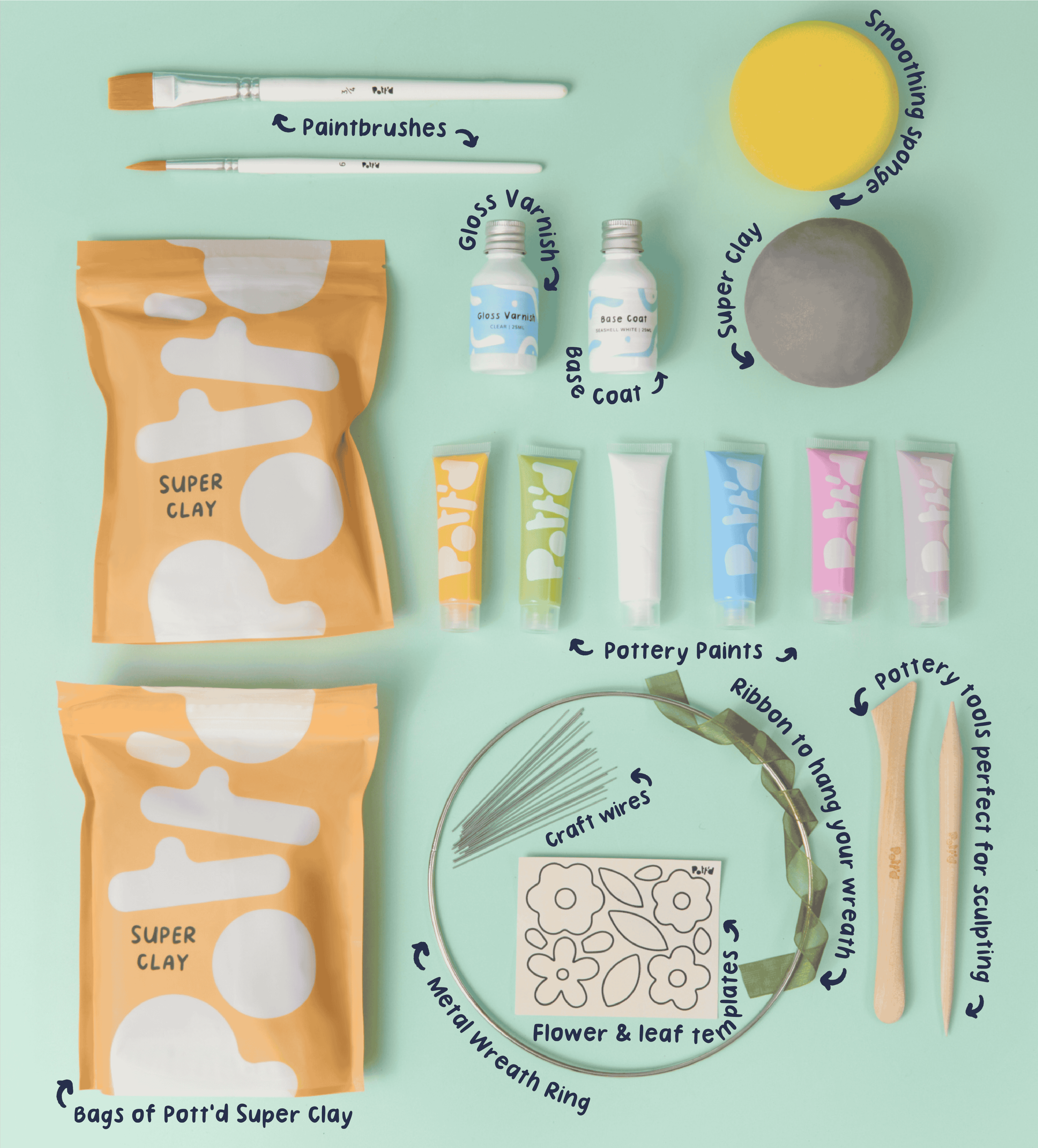 Pott'd Projects Blossom Burst Wreath kit ghirlanda