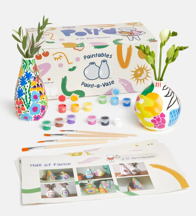 Pott'd Painting Kits Vasen-Malset kit pittura 2 vasi eleganti