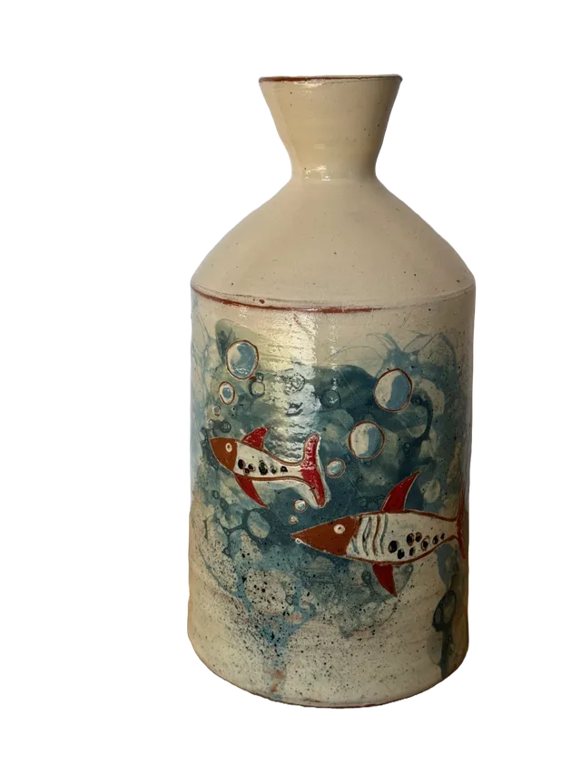 OrientéObjets Figuerolles Bouteille bottiglia pesci