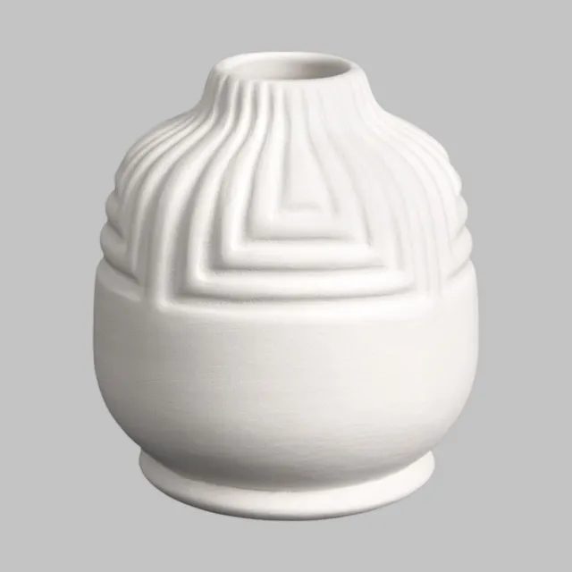 Mayco Stoneware Bisque Rounded Bud Vase vaso biscotto gres