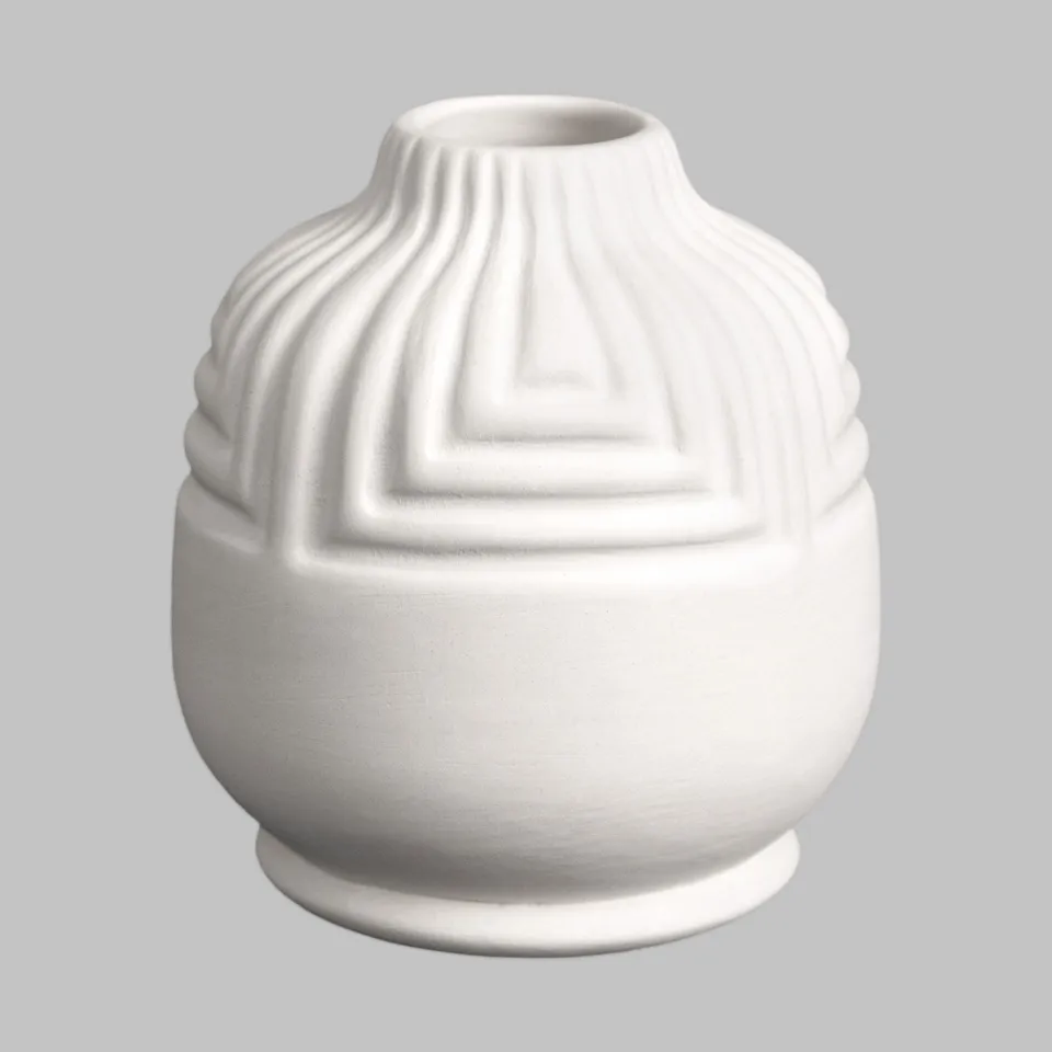 Mayco Stoneware Bisque Rounded Bud Vase vaso biscotto gres