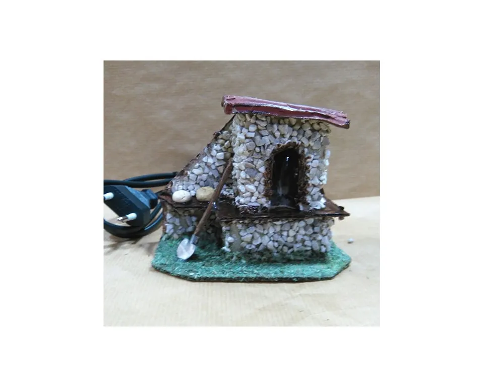 Forni in sughero con luce 20P forno presepe 8,5 cm