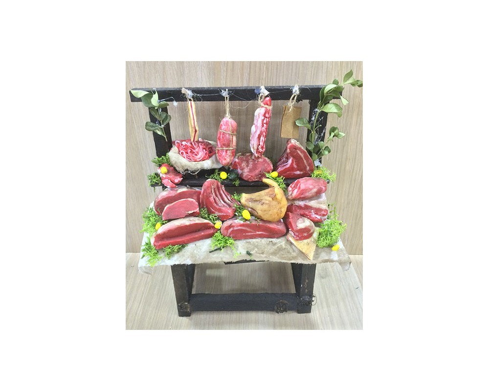 Ditta Montanini Banchi in cera AC010 banco carne H-23 presepe