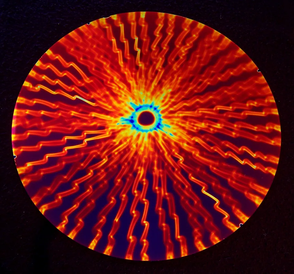 Cbs Dichroic Voltage Black Cherry vetro fusione rosso nero