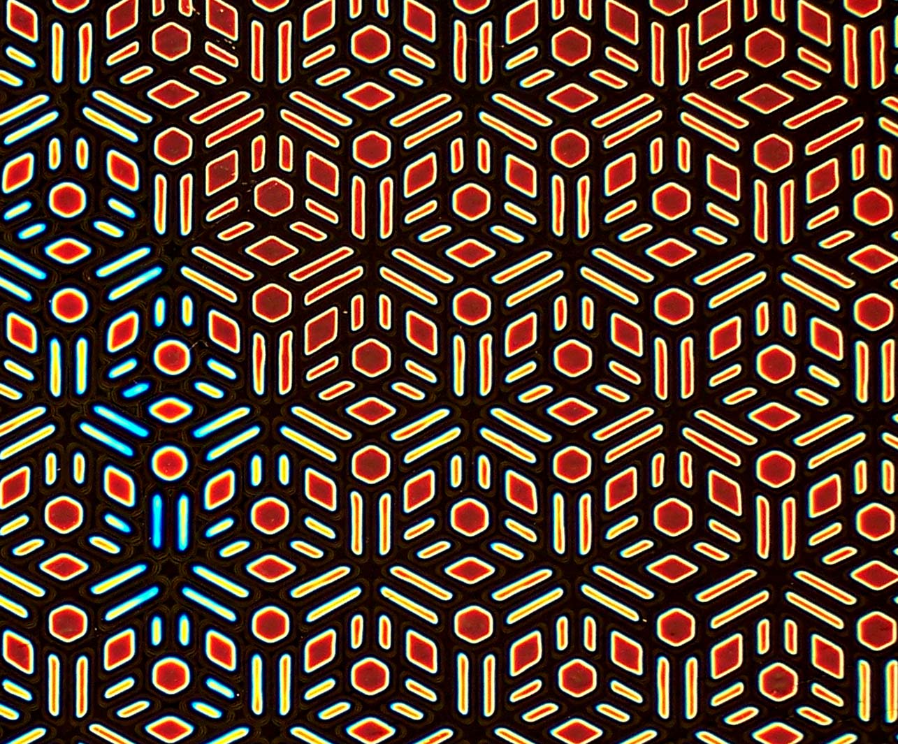 Cbs Borderline Geometric Cyan Dark Red vetro foglio