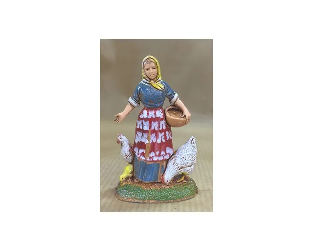 Montanini Pastori Landi 6048 pollivendola statuina presepe