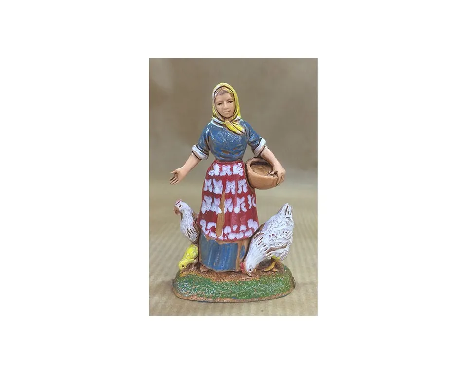 Montanini Pastori Landi 6048 pollivendola statuina presepe