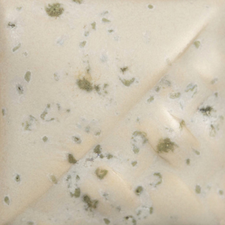 Mayco Stoneware Sea Salt smalto bianco cristalli salvia