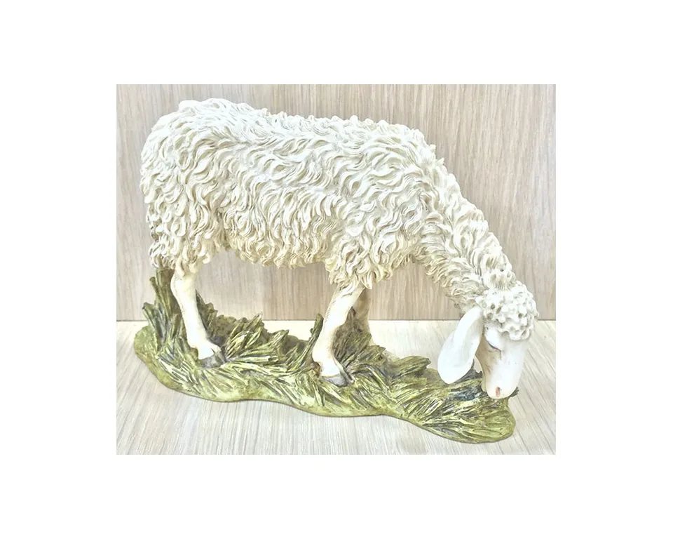 Ditta Montanini Pastori Landi 2018 statuina pecora testa bassa 20cm