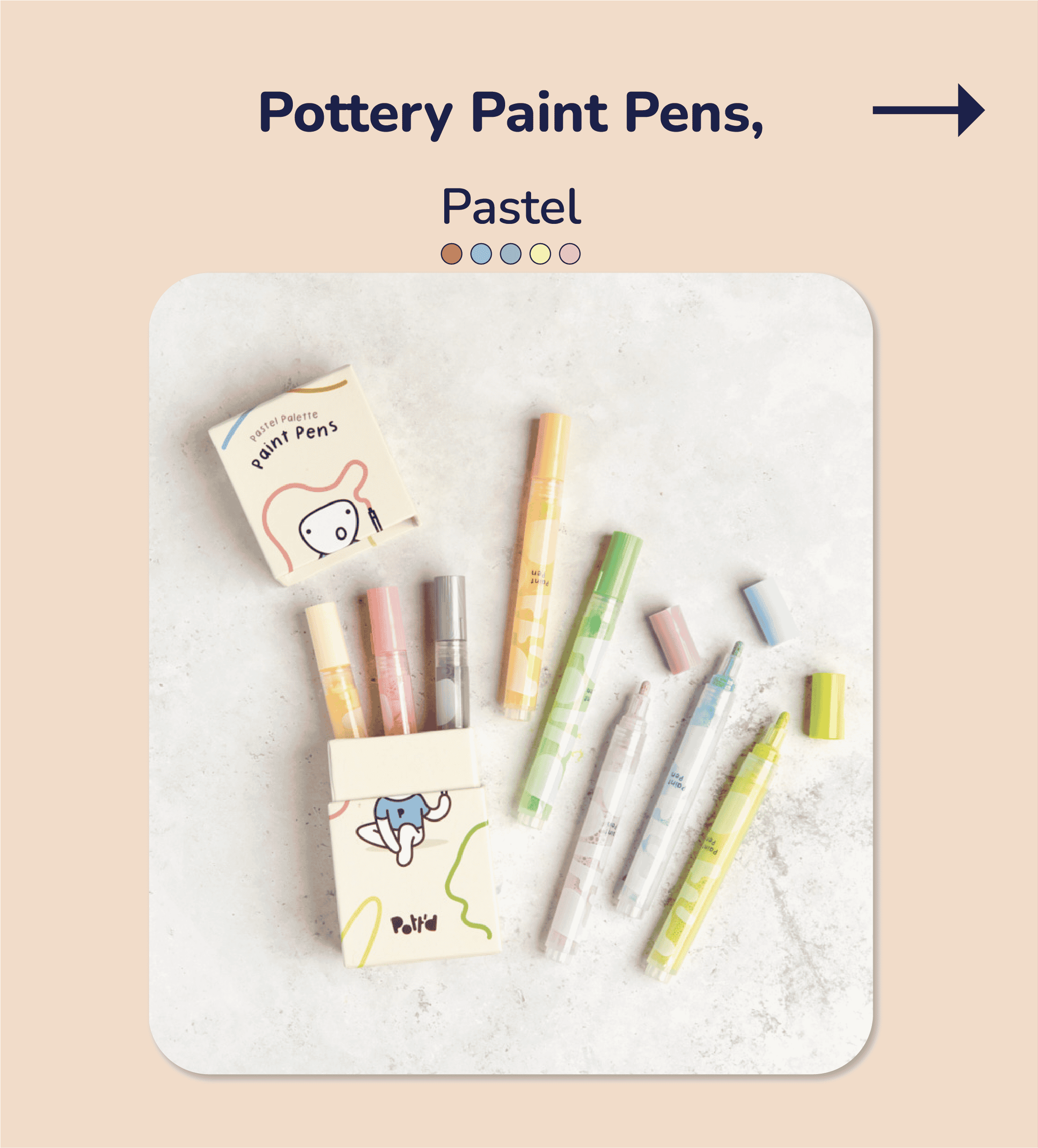 Pott'd Home Pottery Kits Deluxe kit ceramica pastello