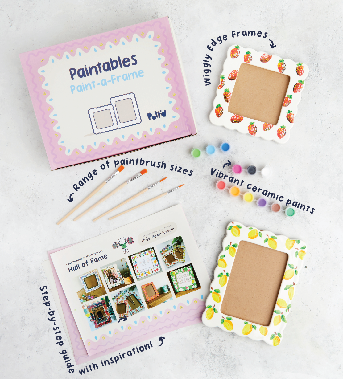 Pott'd Painting Kits Mom's Frame kit pittura cornice ricordo ceramica