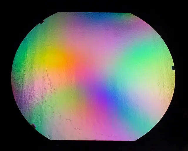 Cbs Dichroic Mixture vetro fusione lastra tonda 19" multicolore