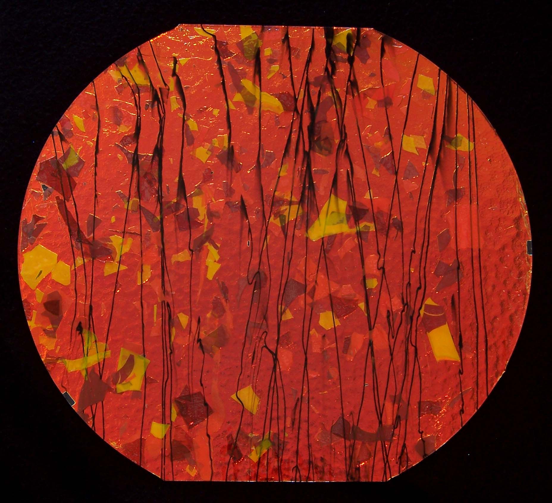 Cbs Dichroic Fracture 4111 vetro fusione cyan rosso scuro