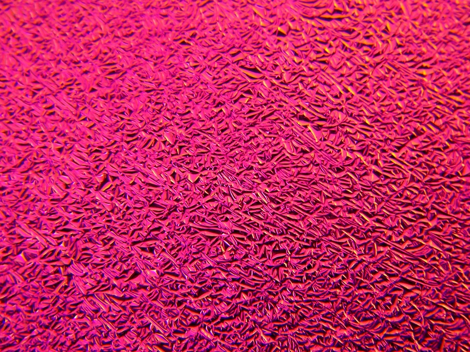 Cbs Dichroic Crinklized Green Magenta vetro tondo 19"