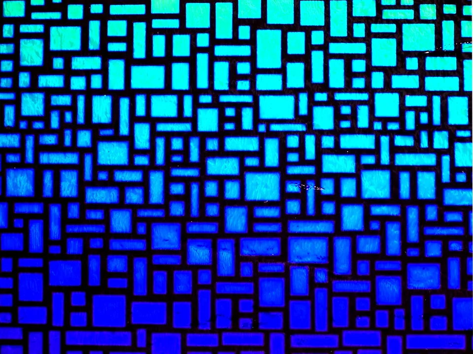 Cbs Dichroic Borderline Masonry Rainbow vetro fusione quarto