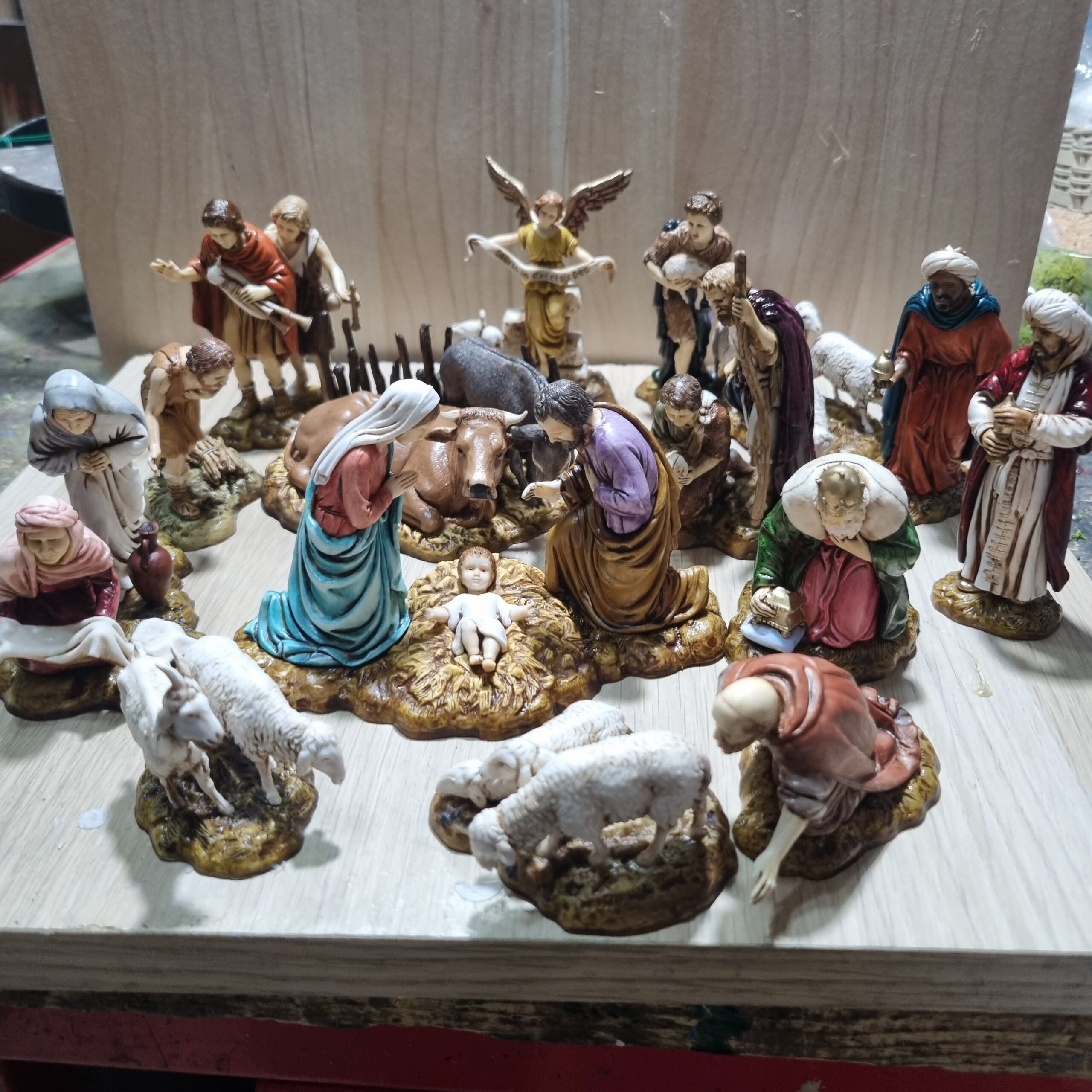 Ditta Montanini Pastori Landi natività presepe 9 cm 14 pezzi