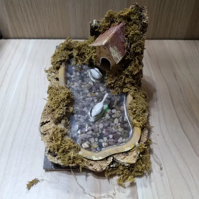 Ditta Montanini Minuterie laghetto oche presepe finto