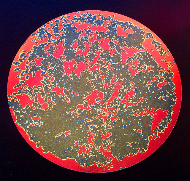 Cbs Splatter Candy Apple Red vetro dicroico rosso 90 96 COE