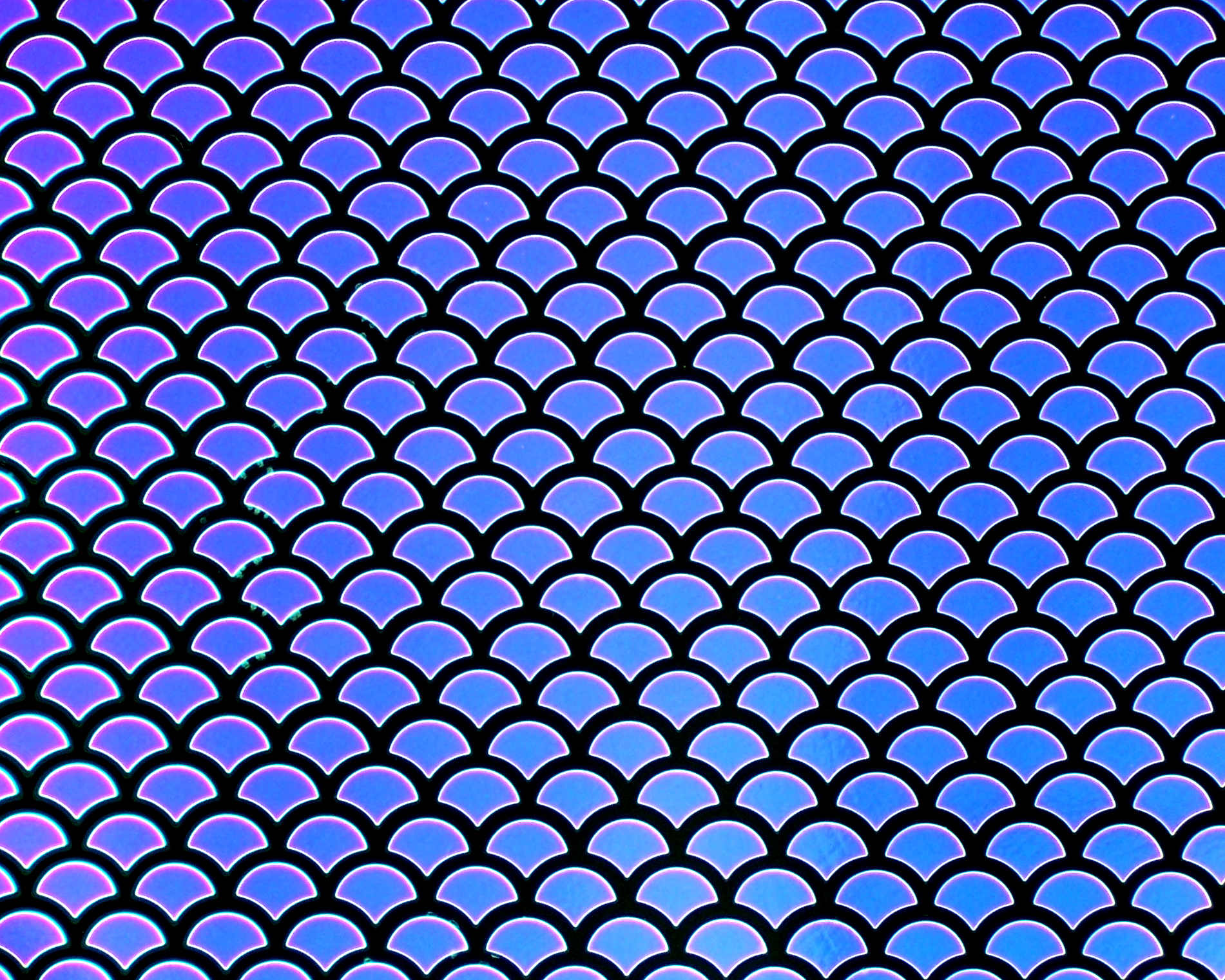 Cbs Dichroic Borderline Scale Green vetro dicroico quarter Blu