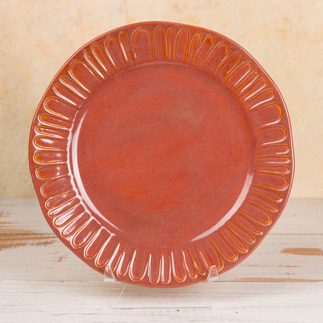 Mayco Stoneware Bisque Fluted Salad Plate piatto bisquit gres