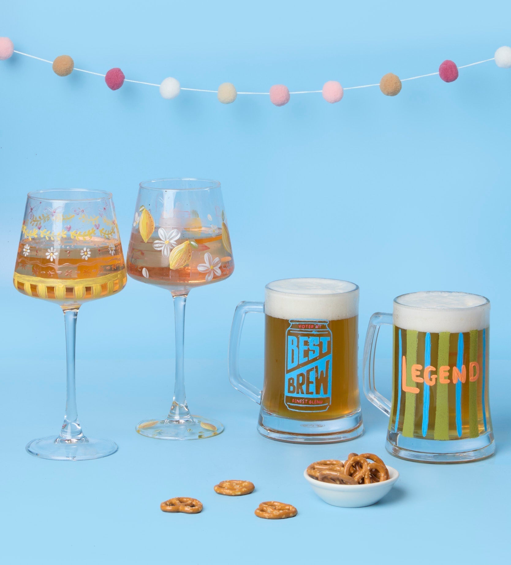 Pott'd Bundles Raise a Glass kit bicchieri vetro birra vino