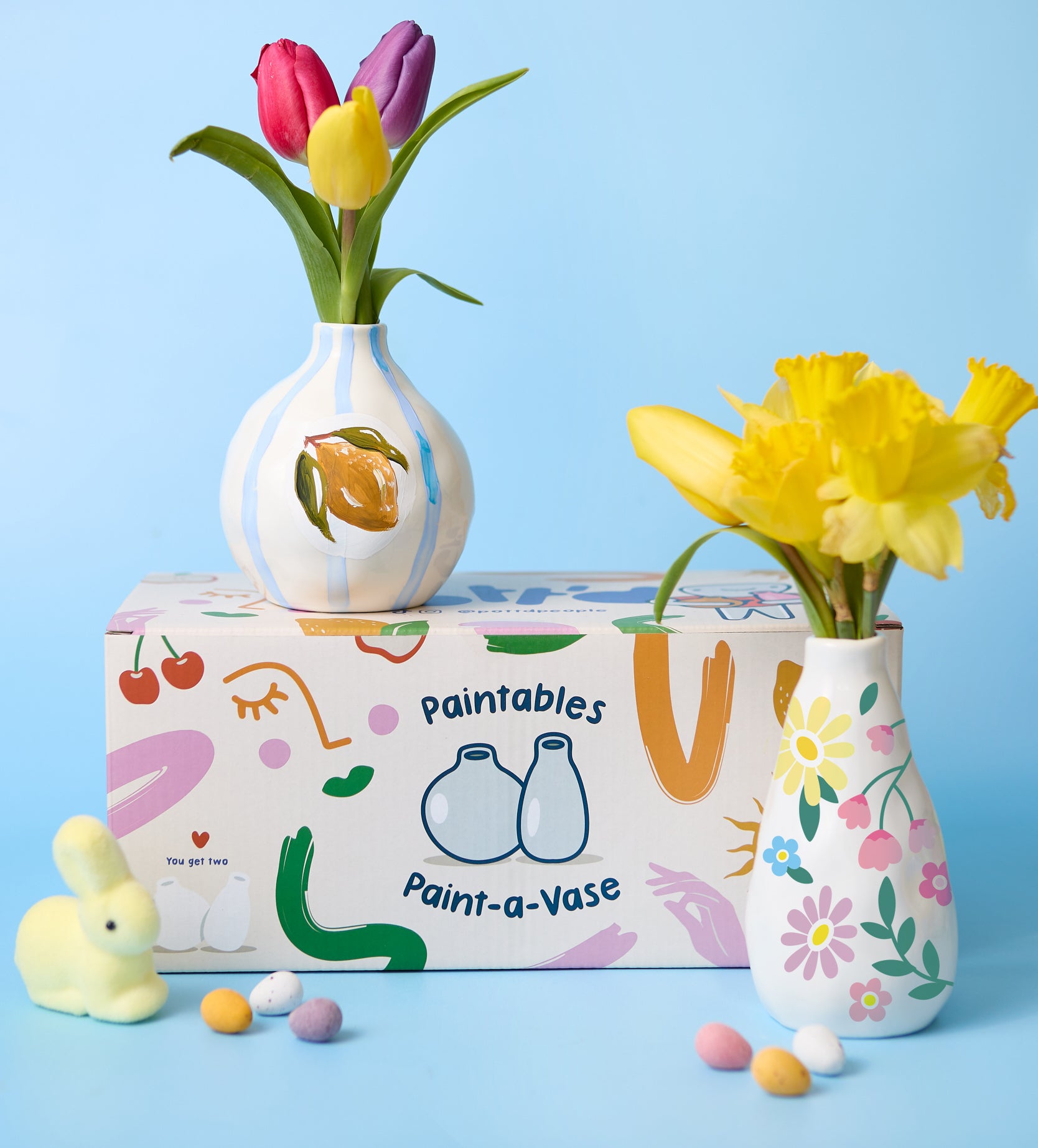 Pott'd Easter Blooms Kit Pittura Vaso Ceramica da Decorare