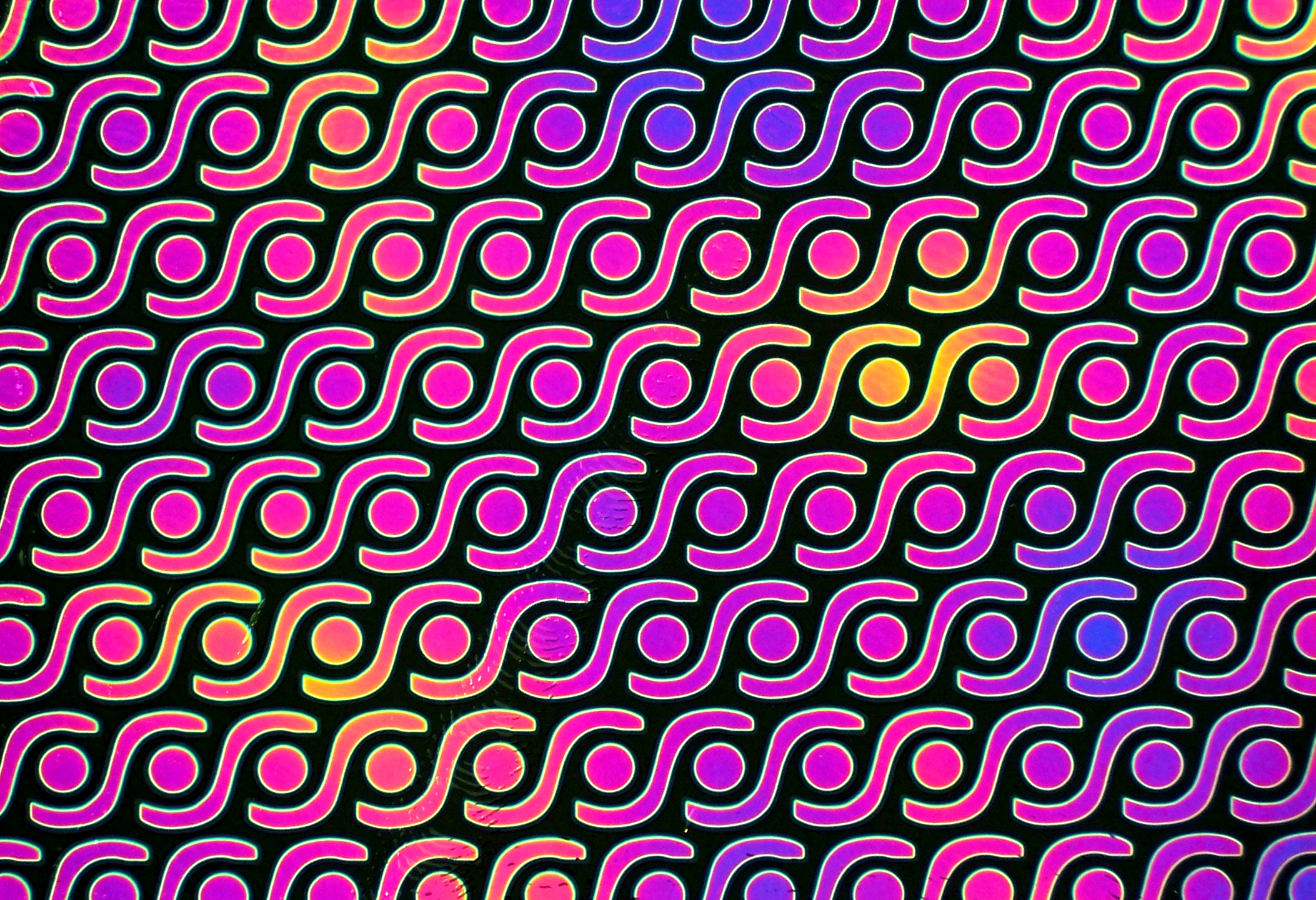 CBS Dichroic Borderline Rings Green Magenta Blue vetro quarto
