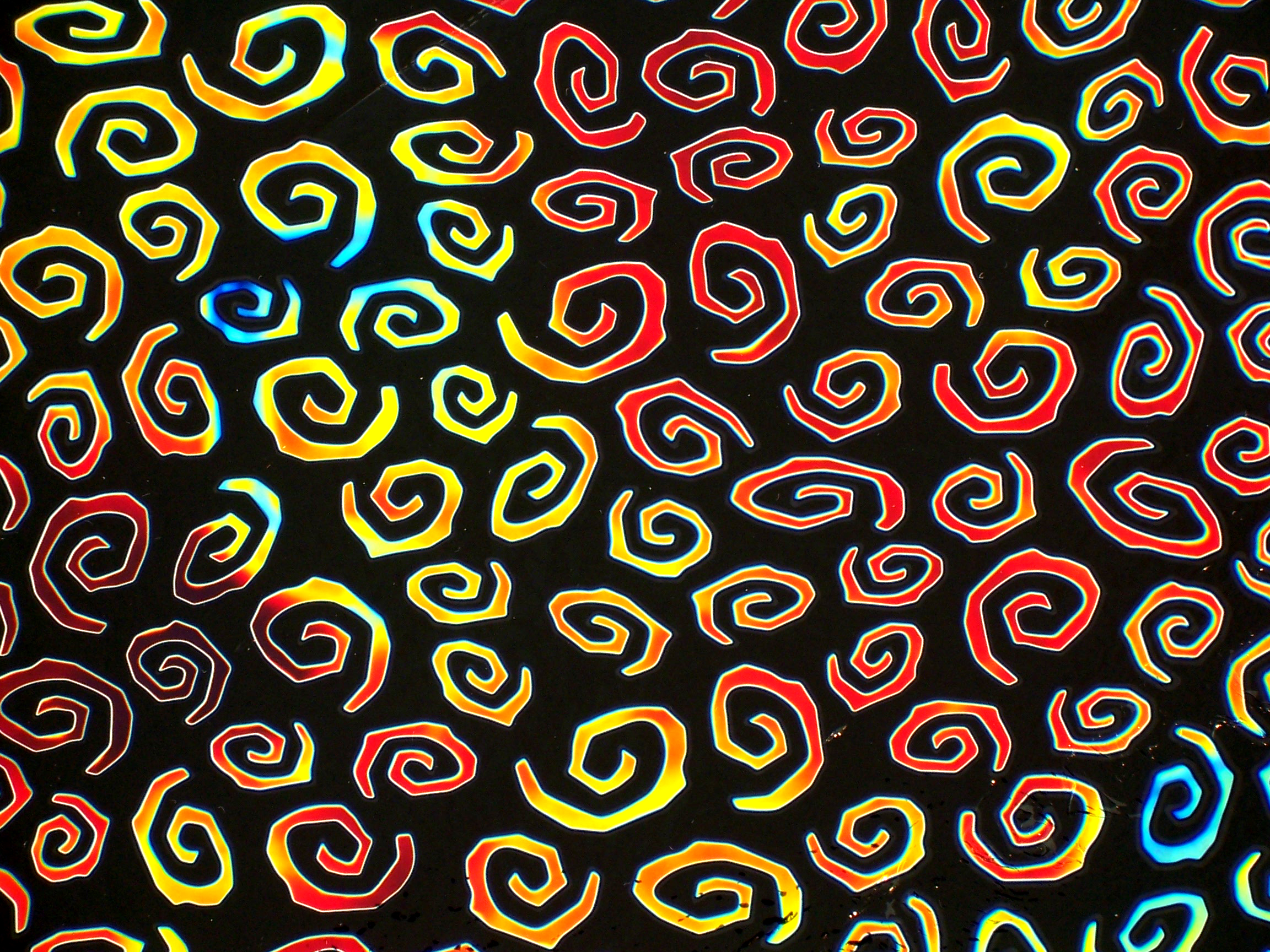 Cbs Borderline Spirals Cyan Dark Red vetro dicroico quarto foglio