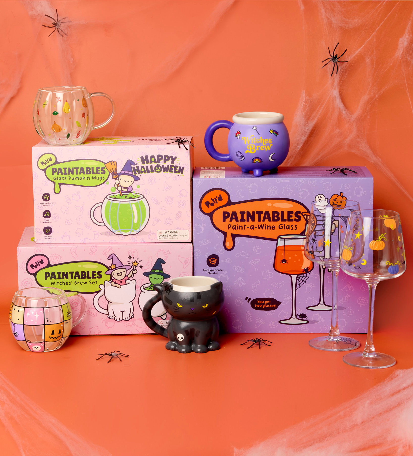 Pott'd Extras Halloween Trio kit ceramica halloween da dipingere